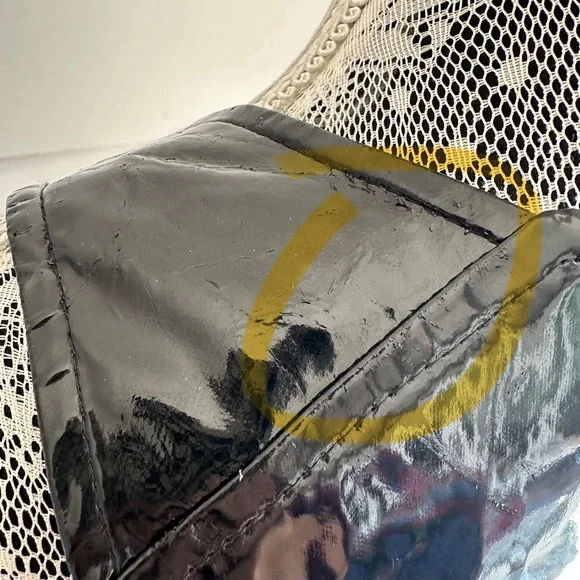 Vintage Lip Service Black Vinyl Pinafore Dress size M Y2K made in USA - Picture 9 of 13